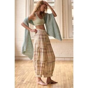 Anthropologie XXS Relaxed Flannel Jogger Pants in Plaid